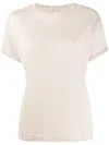 Brunello Cucinelli Beige Wool And Silk T-shirt In Neutral