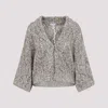 Brunello Cucinelli Braid Cardigan In Wool-blend In Gray