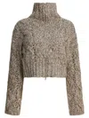 Brunello Cucinelli Beige Wool Blend Knitwear In Brown