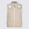 Brunello Cucinelli Cotton Blend Rib-knit Hooded Gilet In Brown