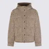 Brunello Cucinelli Beige Wool Down Jacket In Multi