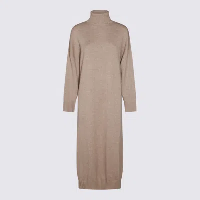 BRUNELLO CUCINELLI BEIGE WOOL DRESS
