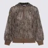 Brunello Cucinelli Beige Wool Knitwear In Gray