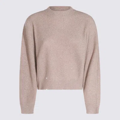 BRUNELLO CUCINELLI BRUNELLO CUCINELLI BEIGE WOOL KNITWEAR