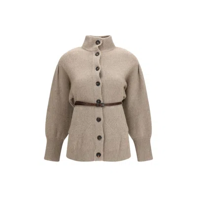 Brunello Cucinelli Beige Wool Oves Aries Cardigan In Neutral