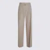 Brunello Cucinelli Beige Wool Pants In Neutral