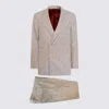 BRUNELLO CUCINELLI BEIGE WOOL SUITS