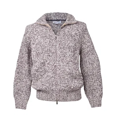 Brunello Cucinelli Chunky-knit Zip-up Sweater In Neutral