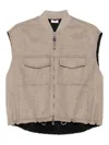 Brunello Cucinelli Zip-up Fluid Double Face Wool Vest In Brown