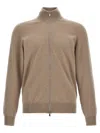 Brunello Cucinelli Zipper Cardigan High Collar