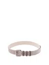 Brunello Cucinelli Belt With Loops In Beige