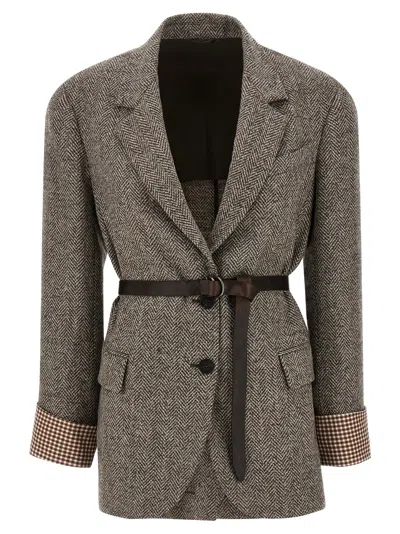 BRUNELLO CUCINELLI BELT BLAZER