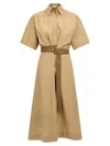 Brunello Cucinelli Cotton Poplin Chemiser Dress With Adjustable Belt