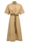 Brunello Cucinelli Cotton Poplin Chemiser Dress With Adjustable Belt