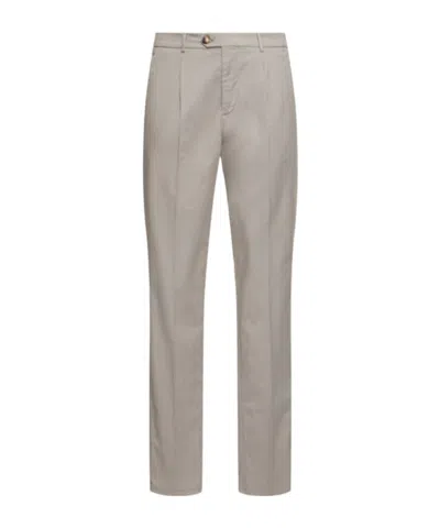 Brunello Cucinelli Belt-loop Casual Pants In White