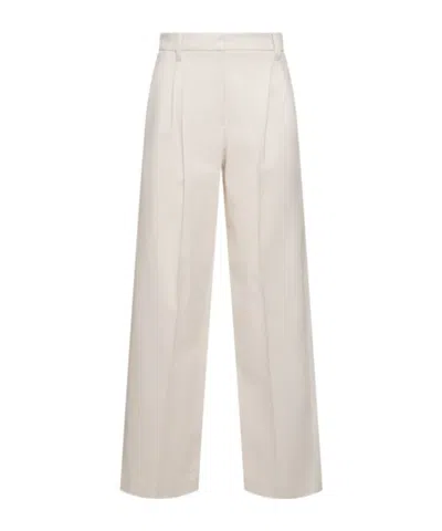 Brunello Cucinelli Belted Pleated Trousers In Neutral