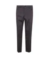 Brunello Cucinelli Dyed Fabric Trousers With Pockets In Black