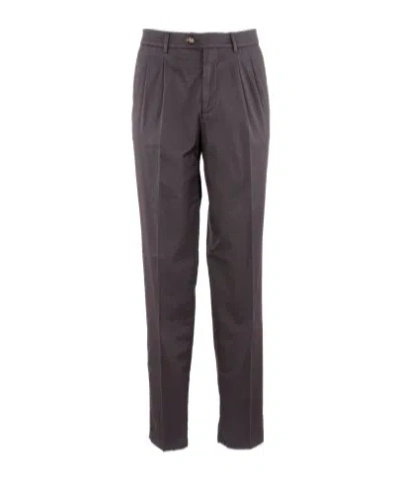Brunello Cucinelli Virgin Wool Pants In Brown
