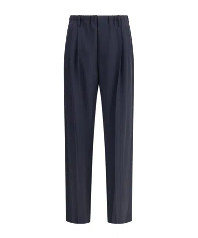 BRUNELLO CUCINELLI ELASTIC-WAISTBAND PLEATED TROUSERS