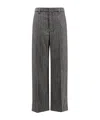Brunello Cucinelli Wool-blend High-waisted Trousers In Black