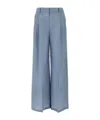 Brunello Cucinelli Belt-loop Casual Pants In Blue