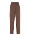 Brunello Cucinelli Monili Chain-detail Straight-leg Trousers In Brown