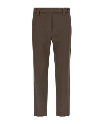 Brunello Cucinelli Belt Loop Casual Pants In Brown