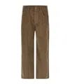 Brunello Cucinelli Straight Leg Corduroy Trousers Featuring Pockets In Brown