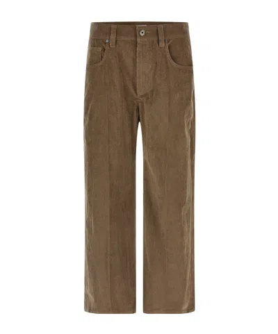 BRUNELLO CUCINELLI BRUNELLO CUCINELLI NARROW WALE CORDUROY CONTEMPORARY SQUARE TROUSERS
