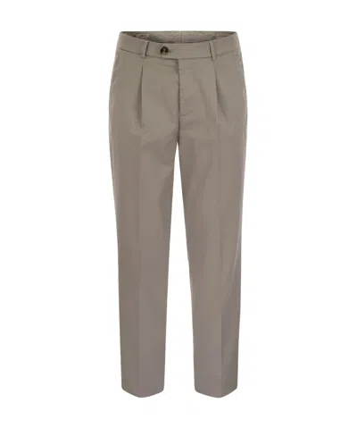 Brunello Cucinelli Belt-loop Casual Pants In Gray
