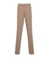 Brunello Cucinelli Chino Trousers In Cotton Twill Weave In Nude