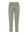 Brunello Cucinelli Low-rise Tapered Chino Trousers In Nude