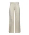Brunello Cucinelli Beige Twill Loose Trousers In Nude