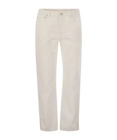 Brunello Cucinelli Belt-loop Casual Pants In White