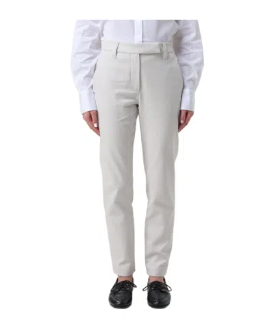 Brunello Cucinelli Belt-loop Casual Pants In White