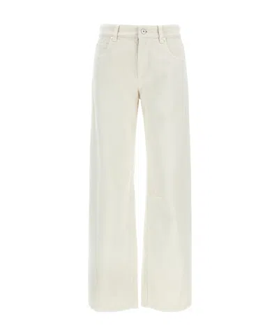 BRUNELLO CUCINELLI BRUNELLO CUCINELLI LOGO PATCH STRAIGHT LEG JEANS