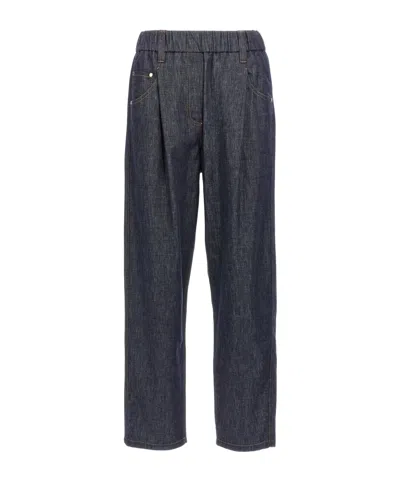 Brunello Cucinelli Belt-loop Jeans In Black