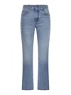 Brunello Cucinelli Light Blue Wide-leg Jeans In Blue