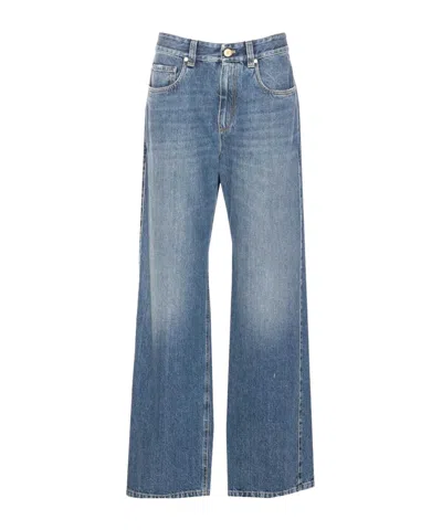 Brunello Cucinelli Belt Loop Jeans In Blue