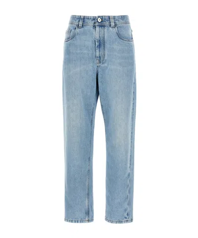Brunello Cucinelli Belt-loop Jeans In Blue