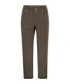 Brunello Cucinelli Men Five-pocket Cotton Gabardine Pants In Brown
