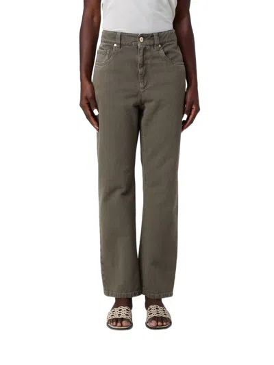 Brunello Cucinelli Belt Loop Jeans In Gray