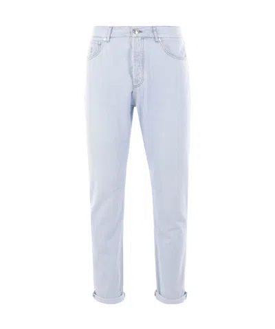 Brunello Cucinelli Belt-loop Jeans In White