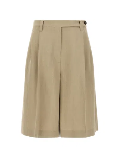 Brunello Cucinelli Sartorial Bermuda Shorts Bermuda And Short Beige In Brown