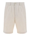 Brunello Cucinelli Linen Bermuda Shorts In Nude