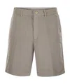 Brunello Cucinelli Gabardine Bermuda Shorts In Nude