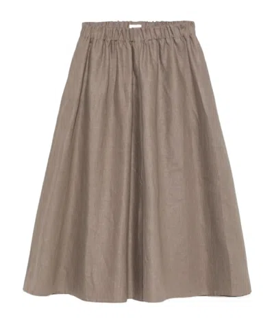 BRUNELLO CUCINELLI BRUNELLO CUCINELLI FLARED MIDI SKIRT