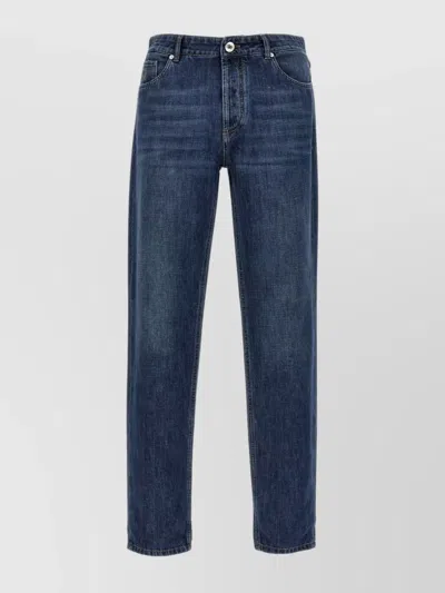 Brunello Cucinelli Belt Loops Contrast Stitching Five-pocket Style