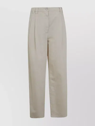 BRUNELLO CUCINELLI BELT LOOPS PLEATED DESIGN SIDE POCKETS TROUSERS