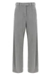 Brunello Cucinelli Trousers With Belt Loops And Pockets In Gray